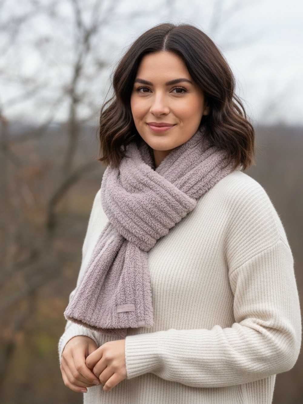 Barefoot Dreams CozyChic Soft Blush Women’s Scarf 6 ft X 1 ft.  NWOT